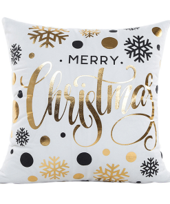 GOLD CHRISTMAS CUSHION COVER 1