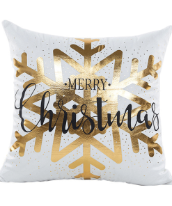 GOLD CHRISTMAS CUSHION COVER 2